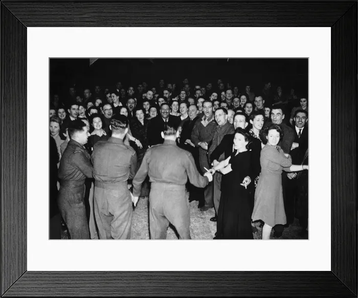 Framed Print : New Year Celebrations 1946 The Scots guards celebrating on New Years Eve Framed Print : New Year Celebrations 1946 The Scots guards celebrating on New Years Eve