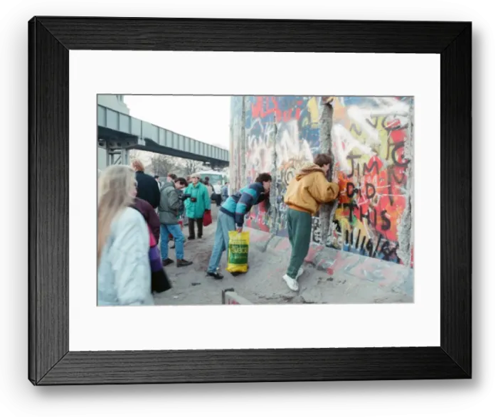 Framed Print : West Berlin, Germany, 10 days after relaxation of border crossing by GDR Government