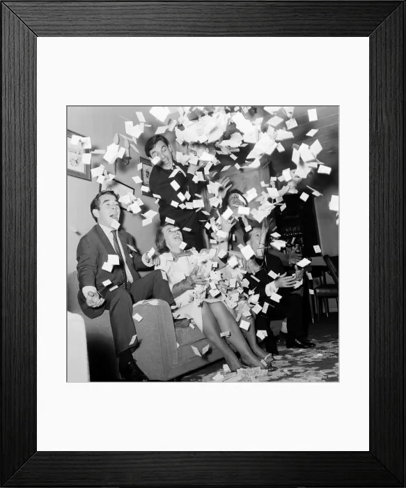 Framed Print : The Boys from Syracuse cast are showered with My Fair Lady Framed Print : The Boys from Syracuse cast are showered with My Fair Lady