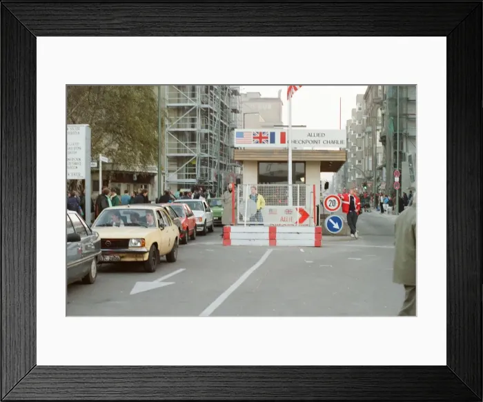 Framed Print : West Berlin, Germany, 10 days after relaxation of border crossing by GDR Government Framed Print : West Berlin, Germany, 10 days after relaxation of border crossing by GDR Government