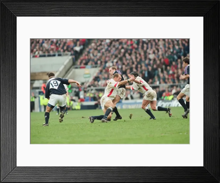Framed Print : Calcutta Cup Five Nations. England 24 v. Scotland 21 at Twickenham Framed Print : Calcutta Cup Five Nations. England 24 v. Scotland 21 at Twickenham