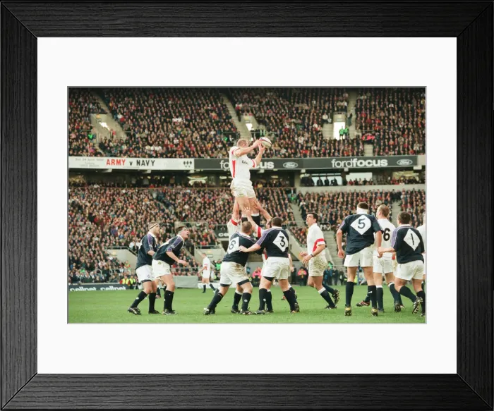 Framed Print : Calcutta Cup Five Nations. England 24 v. Scotland 21 at Twickenham Framed Print : Calcutta Cup Five Nations. England 24 v. Scotland 21 at Twickenham