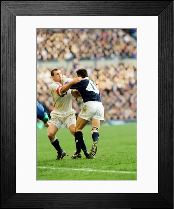 Framed Print : Calcutta Cup Five Nations. England 24 v. Scotland 21 at Twickenham Framed Print : Calcutta Cup Five Nations. England 24 v. Scotland 21 at Twickenham