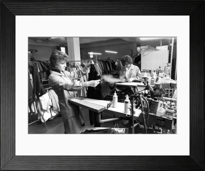 Framed Print : Girls at the Wycliffe Road laundry in Sunderland making sure everything gets that special Framed Print : Girls at the Wycliffe Road laundry in Sunderland making sure everything gets that special