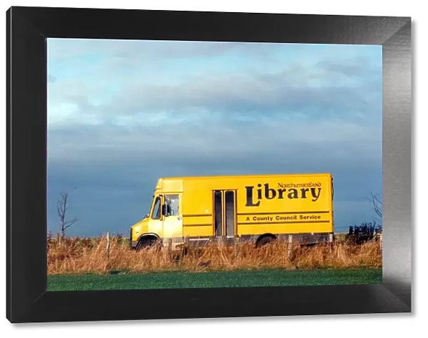 Mike Yorke, Senior Library Assistant on his round with the mobile library in rural