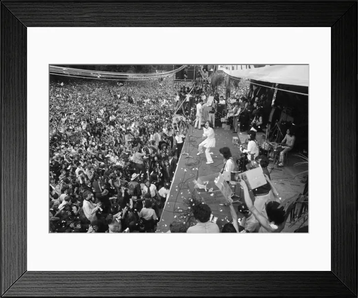 Framed Print : The Rolling Stones on stage at their free concert in London Framed Print : The Rolling Stones on stage at their free concert in London