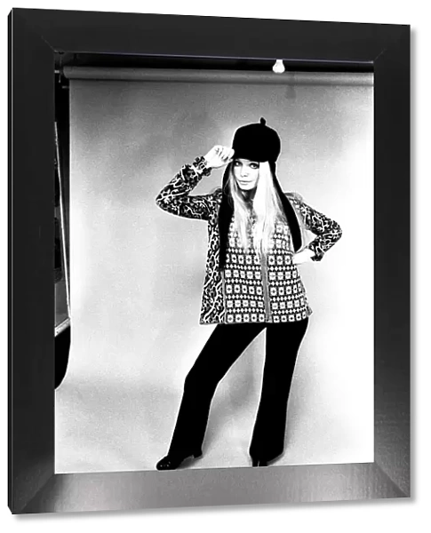 A fashion shoot from 13 April 1970 - A model wears a kaftan and trousers