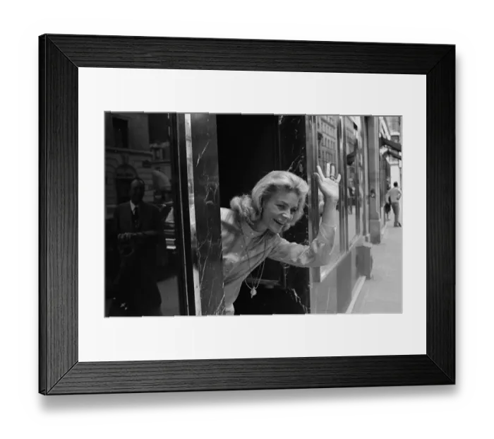 Framed Print : Lauren Bacall shopping in Paris France July 1968 Framed Print : Lauren Bacall shopping in Paris France July 1968