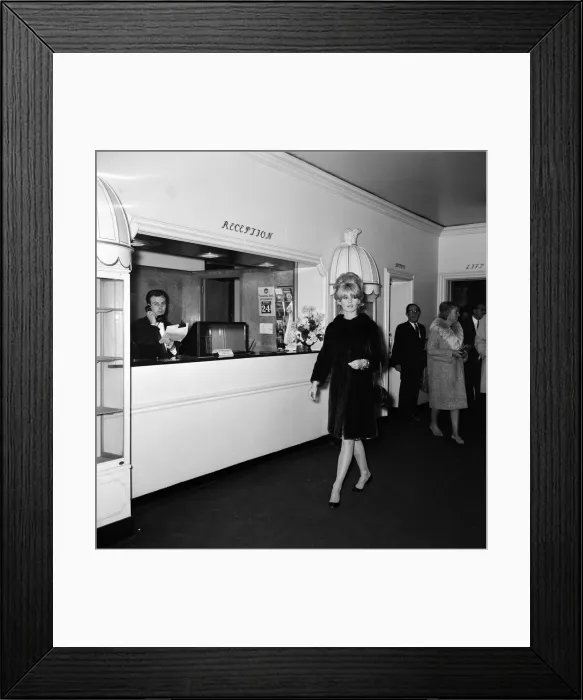 Framed Print : Brigitte Bardot (30) actress pictured leaving the Westbury Hotel in Mayfair Framed Print : Brigitte Bardot (30) actress pictured leaving the Westbury Hotel in Mayfair