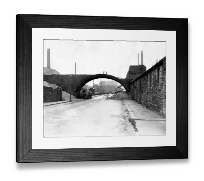 Framed Print : The Flue Bridge at Willington Quay being demolished in March 1956 Framed Print : The Flue Bridge at Willington Quay being demolished in March 1956