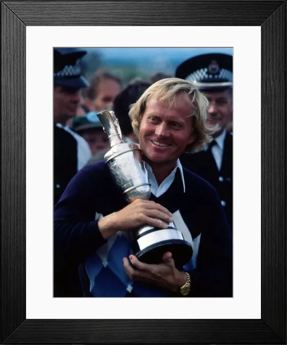 Framed Print : British Open 1978. St Andrews, Scotland, July 1978. Jack Nicklaus with Open Championship Framed Print : British Open 1978. St Andrews, Scotland, July 1978. Jack Nicklaus with Open Championship