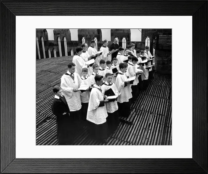 Framed Print : These choir boys climbed to the top of Durham Cathedral Framed Print : These choir boys climbed to the top of Durham Cathedral