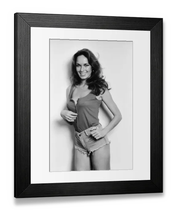 Framed Print : Catherine Bach (27) actress who stars as Daisy Duke in tv series The Dukes of Hazard