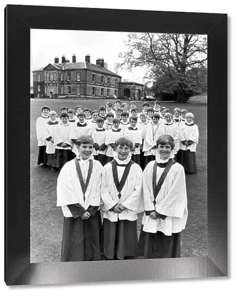 The choristers of Mowden Hall School, Stocksfield who have just recorded some songs for a