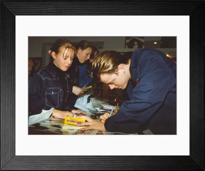 Framed Print : Pop group EYC, Trey McKay at the Gateshead Metrocentre 12 April 1994