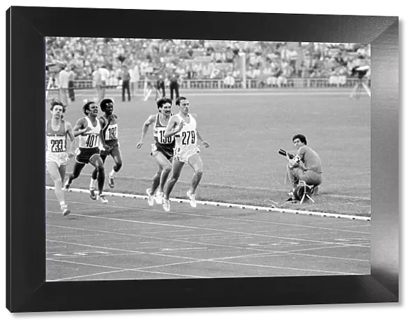 Steve Ovett competes in heats for Mens 1, 500m metres event at the 1980 Summer