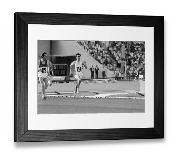 Framed Print : Mens 1500 metres Heats at the 1980 Summer Olympics in Moscow 31st July 1980