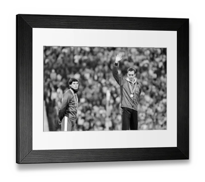 Framed Print : Medal ceremony after final of Mens 800 metres at the 1980 Summer Olympics in Moscow