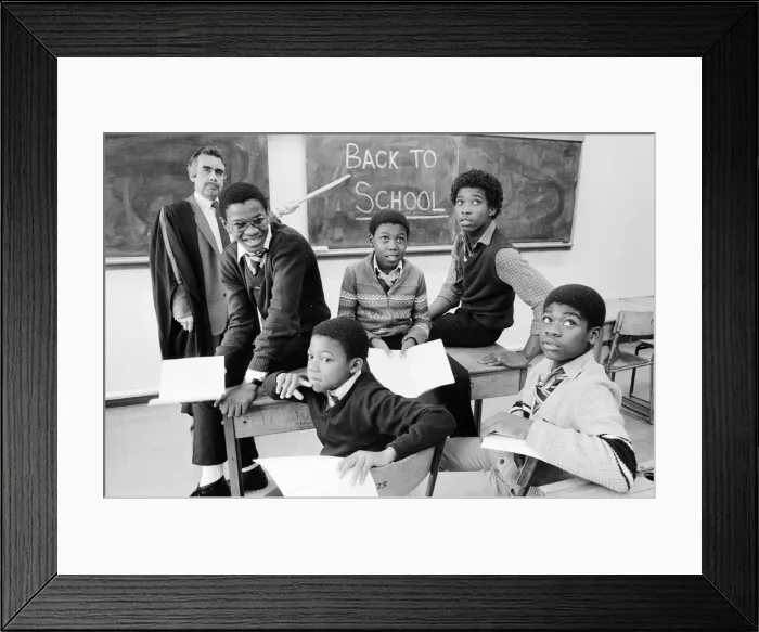 Framed Print : Musical Youth, British Jamaican pop / reggae group, return to school Framed Print : Musical Youth, British Jamaican pop / reggae group, return to school