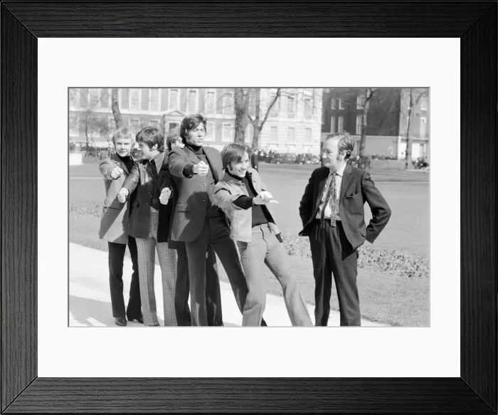 Framed Print : The Bee Gees are put through their paces by Britain