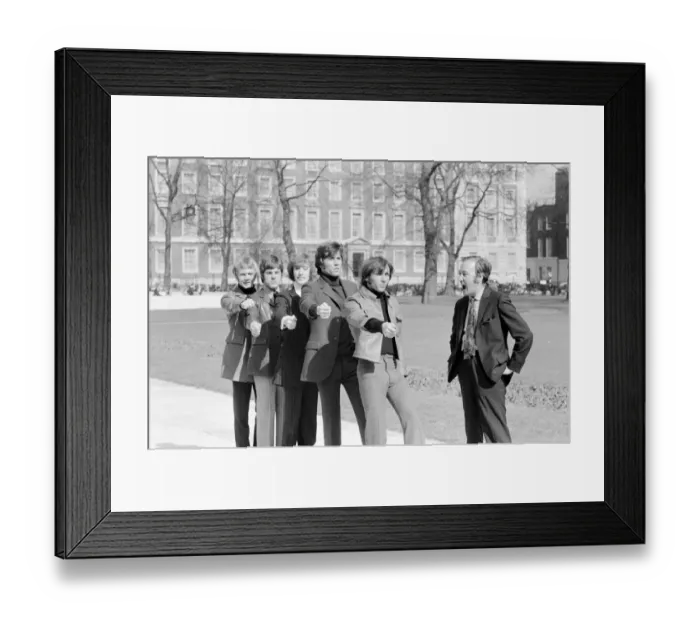 Framed Print : The Bee Gees are put through their paces by Britain