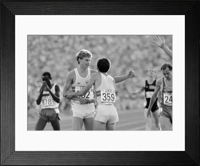 Framed Print : 1984 Olympic Games in Los Angeles, USA. Mens Athletics Framed Print : 1984 Olympic Games in Los Angeles, USA. Mens Athletics