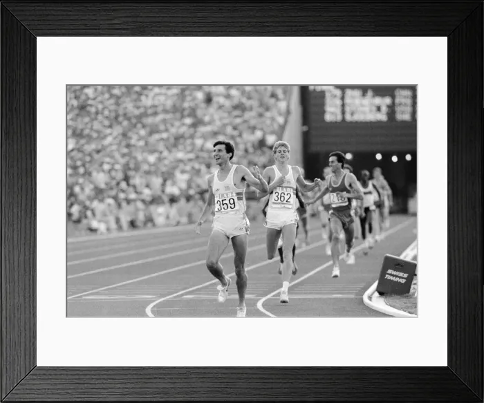 Framed Print : 1984 Olympic Games in Los Angeles, USA. Mens Athletics