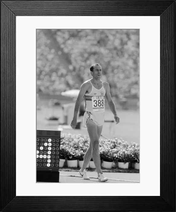 Framed Print : 1984 Olympic Games in Los Angeles, USA. Mens 1500 Metres Heat