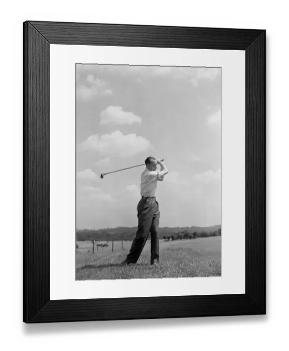 Framed Print : Football Ron Burgess Swansea Town footballer seen here on the golf course
