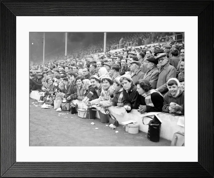 Framed Print : Leicester City women supporters seen here during the match against Bristol Rovers Framed Print : Leicester City women supporters seen here during the match against Bristol Rovers
