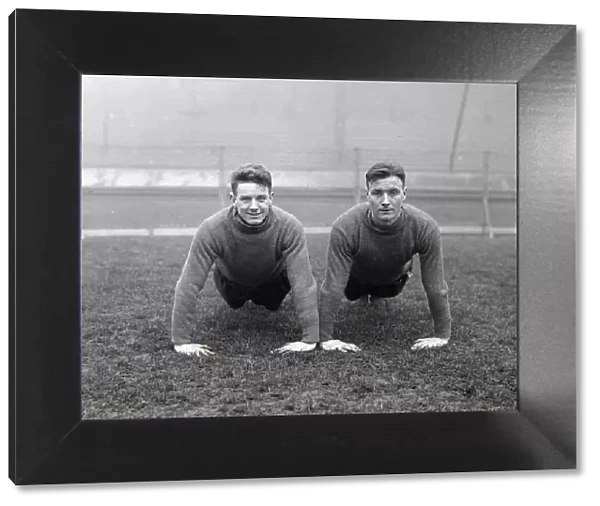Clapton Orient F. C. Cambell and Lyons in training. DM17214. c1927