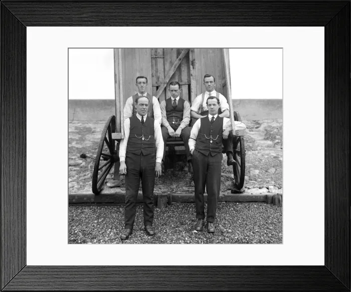 Framed Print : Southend F. C training for cup tie. 29th January 1921. back row l-r C. Myers, G Framed Print : Southend F. C training for cup tie. 29th January 1921. back row l-r C. Myers, G