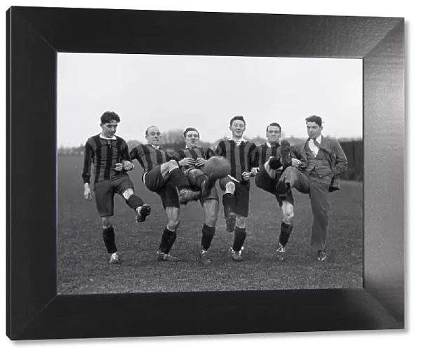Margate Football Team. (l-r) A. Adams, Kitts, Wade, Harding, Bradley