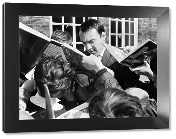 Jimmy Greaves April 1967 seen here signing autographs after training