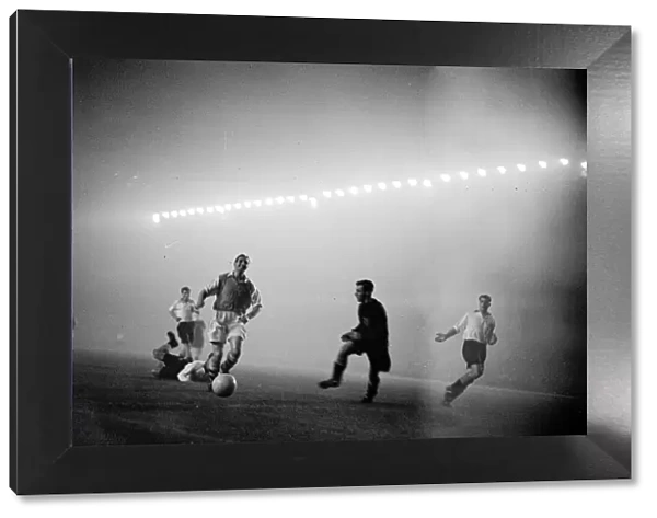 Action from the Arsenal v Blackpool Charity Shield match held at Highbury. October 1953
