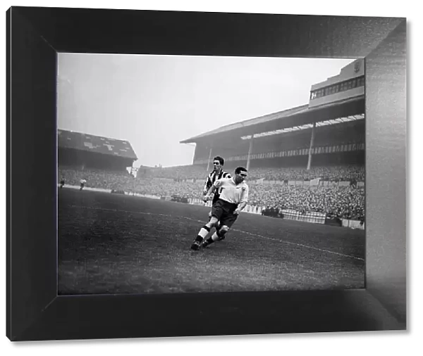 Alf Ramsey seen here playing at White Hart Lane for Tottenham Hotspur against Newcastle