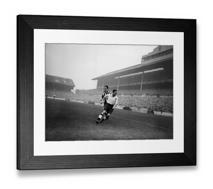 Framed Print : Alf Ramsey seen here playing at White Hart Lane for Tottenham Hotspur against Newcastle