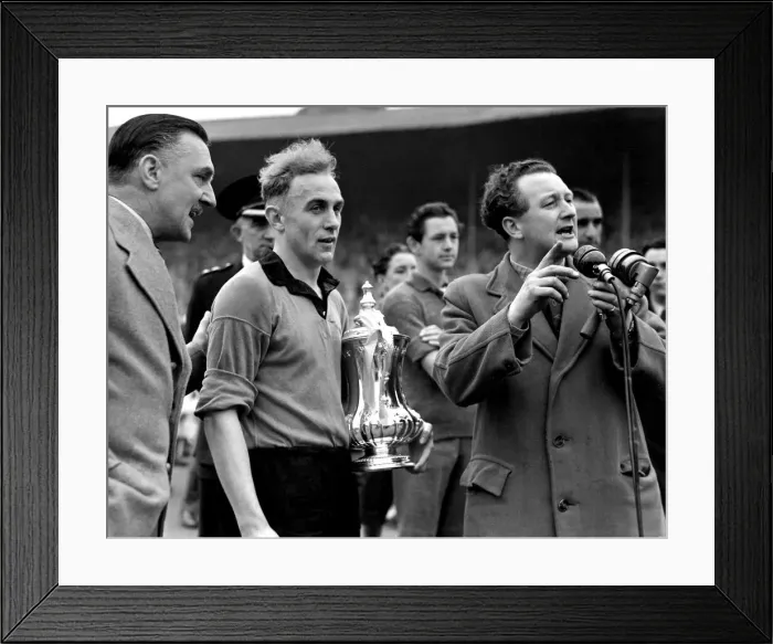 Framed Print : 1949 FA Cup Final at Wembley Stadium. Wolverhampton Wanderers 3 v Leicester City 1