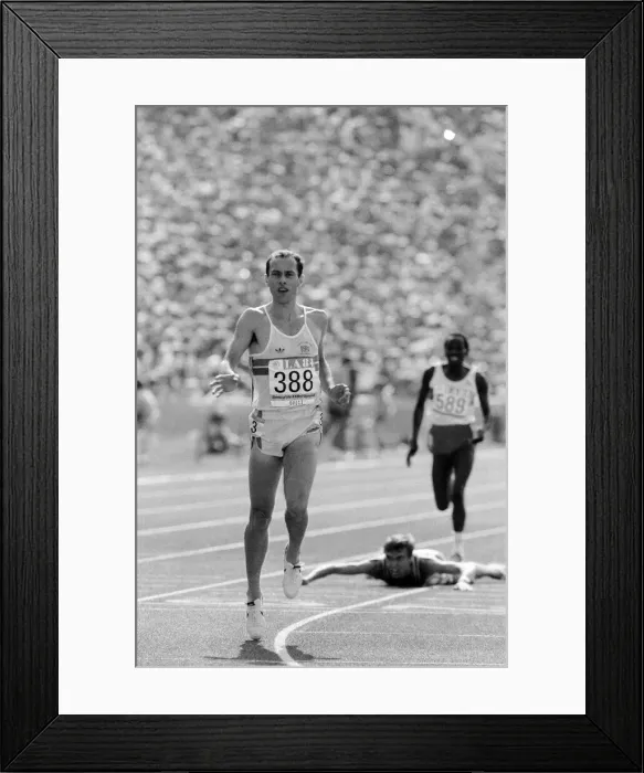 Framed Print : 1984 Olympic Games in Los Angeles, USA. Mens 1500 Metres Heat Framed Print : 1984 Olympic Games in Los Angeles, USA. Mens 1500 Metres Heat