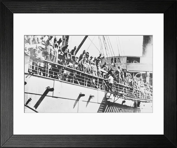 Framed Print : Russian Revolution. British and US troops land at Vladivostok Port Framed Print : Russian Revolution. British and US troops land at Vladivostok Port