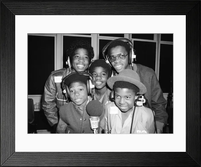 Framed Print : Musical Youth, British Jamaican pop / reggae group, at Capital Radio studios in London Framed Print : Musical Youth, British Jamaican pop / reggae group, at Capital Radio studios in London