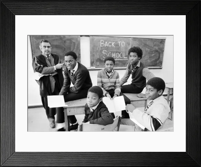 Framed Print : Musical Youth, British Jamaican pop / reggae group, return to school Framed Print : Musical Youth, British Jamaican pop / reggae group, return to school