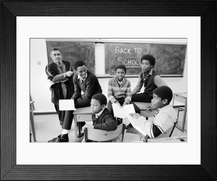 Framed Print : Musical Youth, British Jamaican pop  /  reggae group, return to school