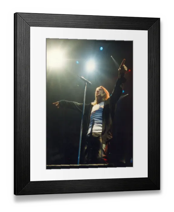 Framed Print : Heavy Metal band Def Leppard perform in concert at the Newcastle Arena 25 November 1996