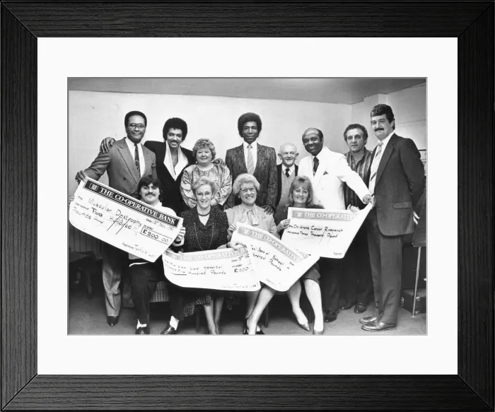Framed Print : American singing group The Drifters at Tanfield Lea Workmen Framed Print : American singing group The Drifters at Tanfield Lea Workmen
