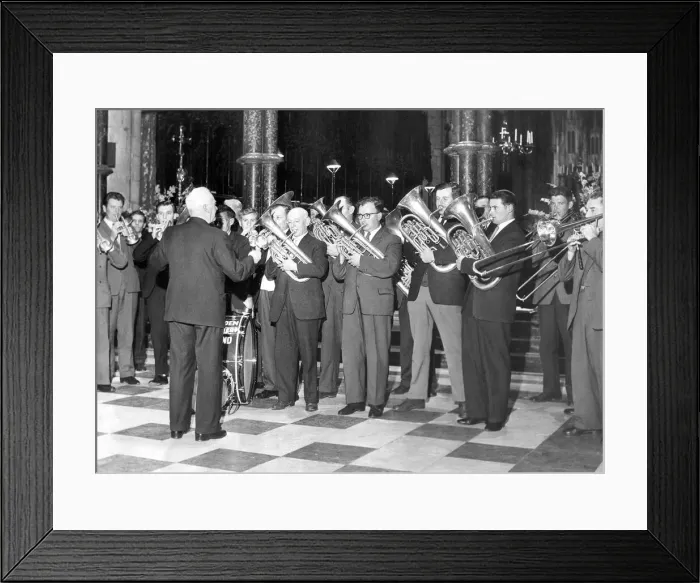 Framed Print : Hordon Colliery Band were recording in Durham Cathedral on July 9 Framed Print : Hordon Colliery Band were recording in Durham Cathedral on July 9