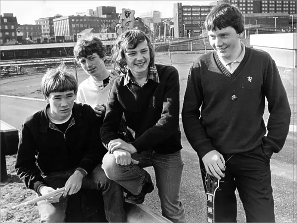 North East schoolboy band Dependable Bodies (l to r) Allan Dryden, Paul Riley