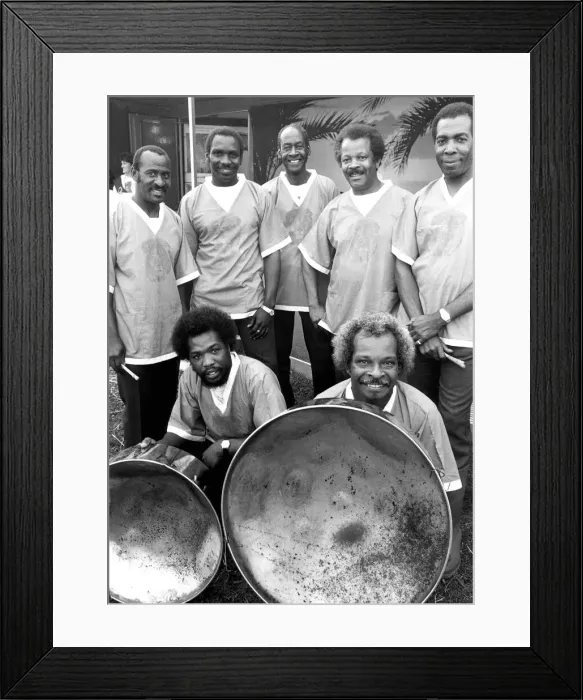 Framed Print : The Panorama Steel Band on August 5, 1985 Framed Print : The Panorama Steel Band on August 5, 1985