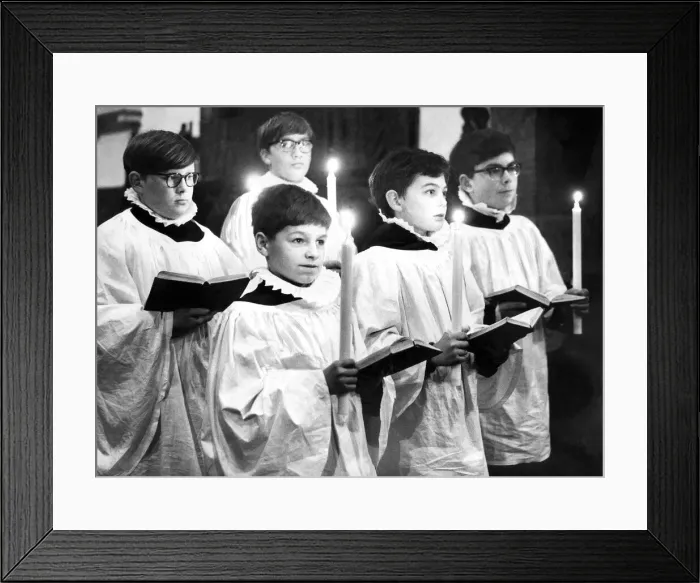 Framed Print : Some of the choristers from St. Johns Church, Newcastle on December 24, 1964 Framed Print : Some of the choristers from St. Johns Church, Newcastle on December 24, 1964