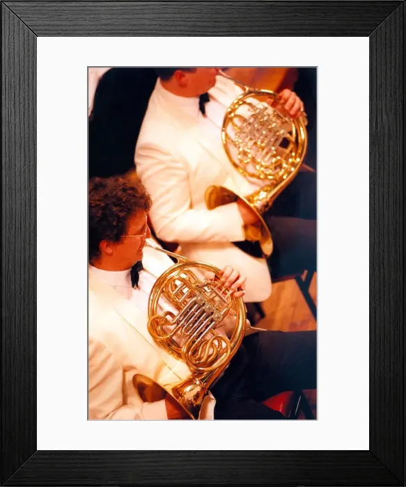 Framed Print : Scenes from the Last Night of the Proms at Newcastle City Hall in October 1997